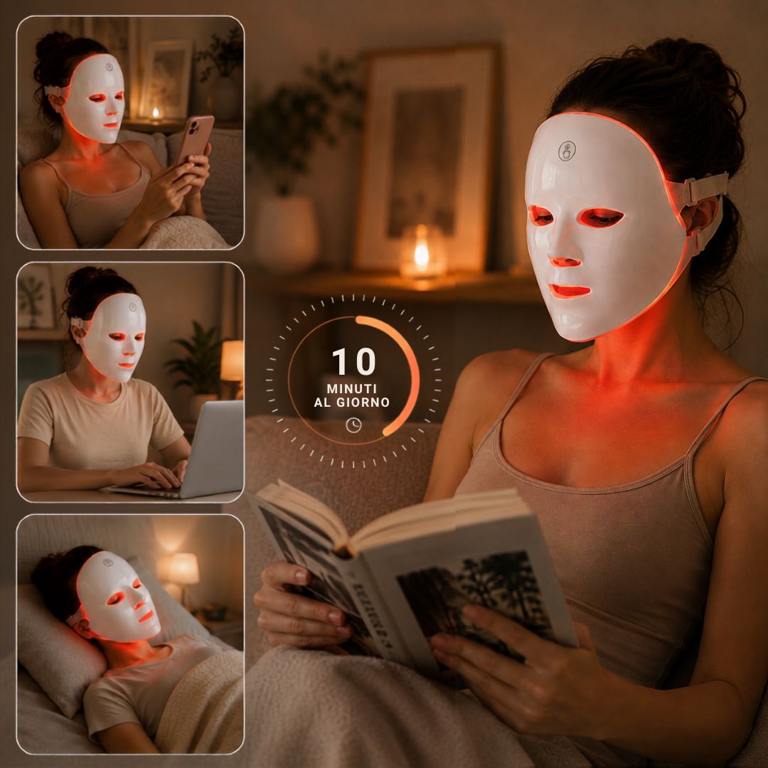 FaceGlow™ — Maschera LED Viso Premium